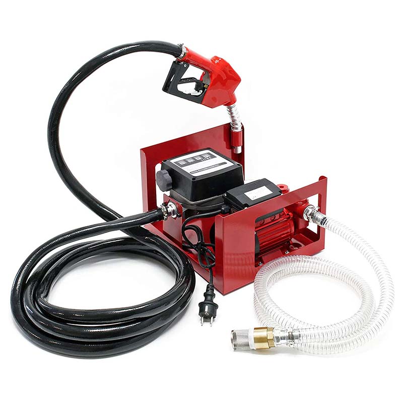 Self Priming Electric Oil Diesel Transfer Pump With 4 Digit Flow Meter